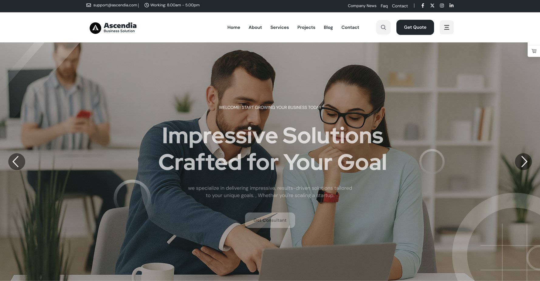business website project screenshot