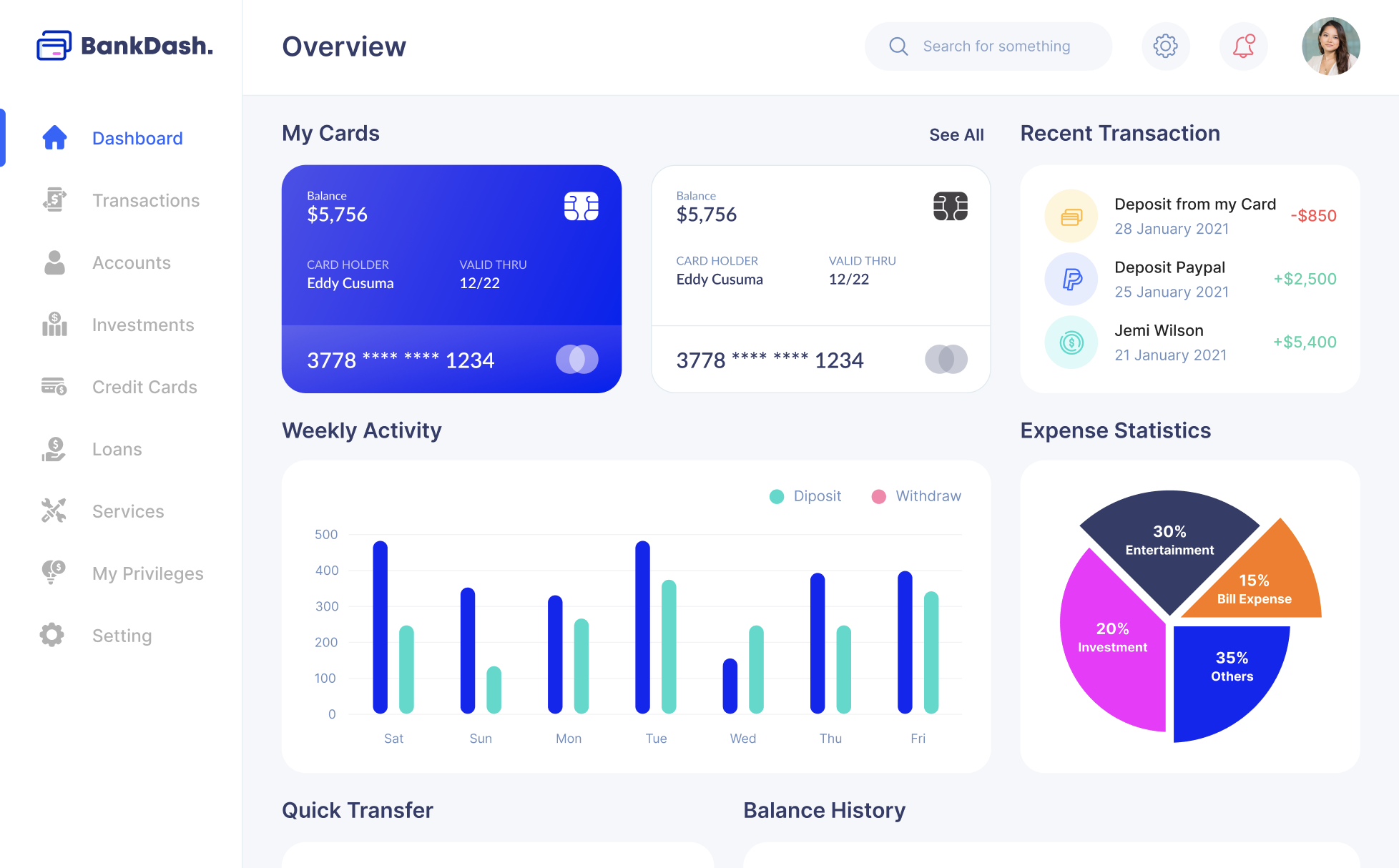 software dashboard project screenshot