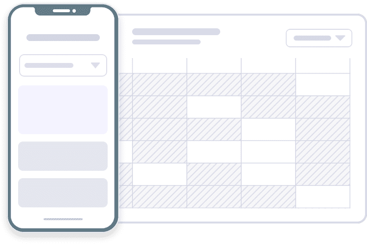 Responsive dashboard on a phone and desktop